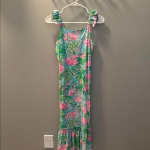 Lily Pulitzer Flamingo Print Maxi Dress
